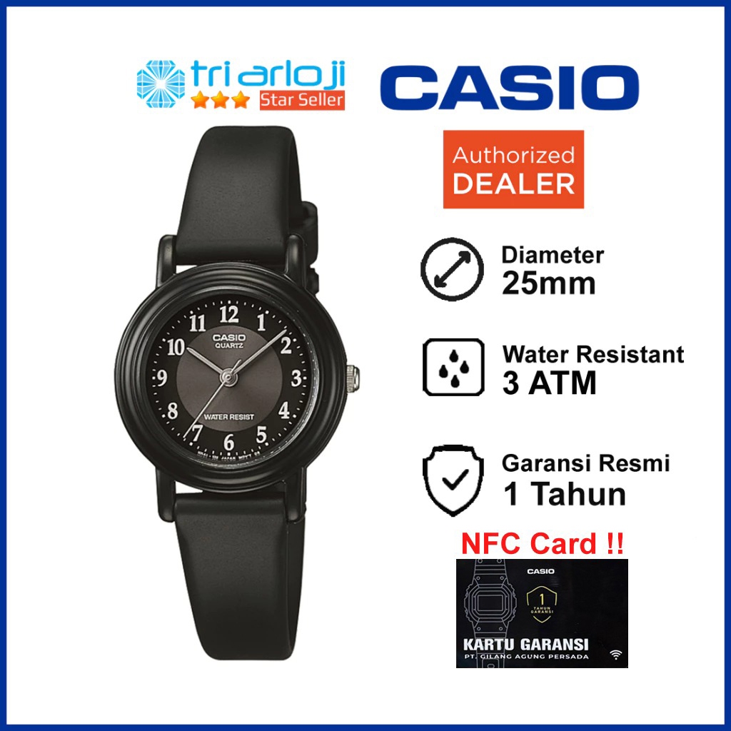 CASIO LQ-139AMV-1B3LDF Jam Tangan Wanita Analog Rubber LQ-139AMV-1B3 LQ139AMV LQ139