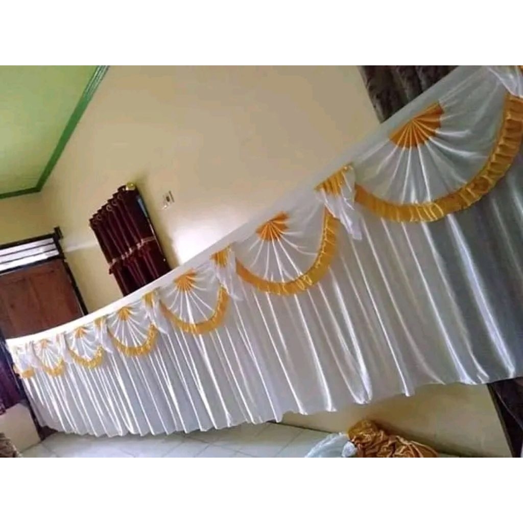 Skirting Meja Prasmanan-Rempel Meja Dekorasi - Model Kipas