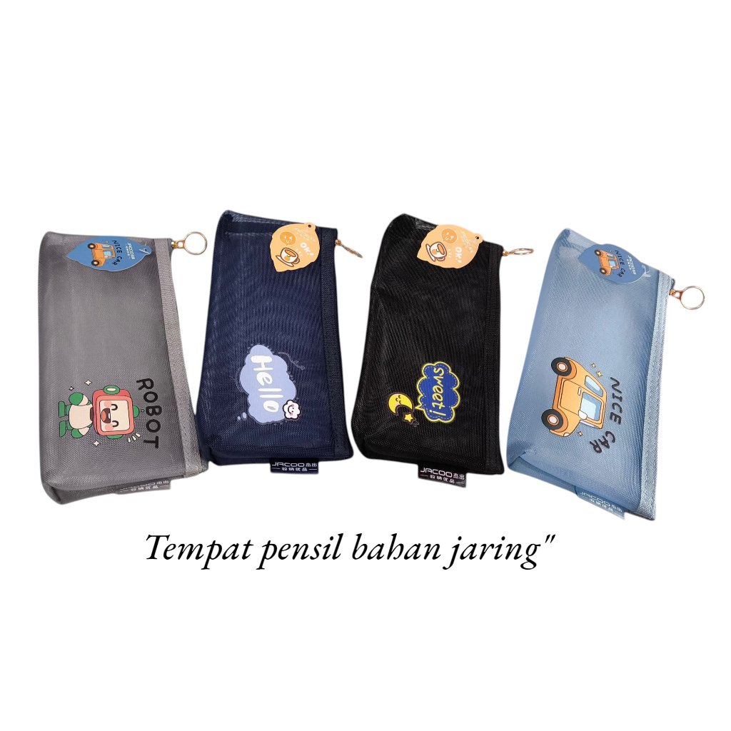

Tempat Pensil Jaring Transparan Resleting Tempat Pensil Jala Dengan Motif Menarik