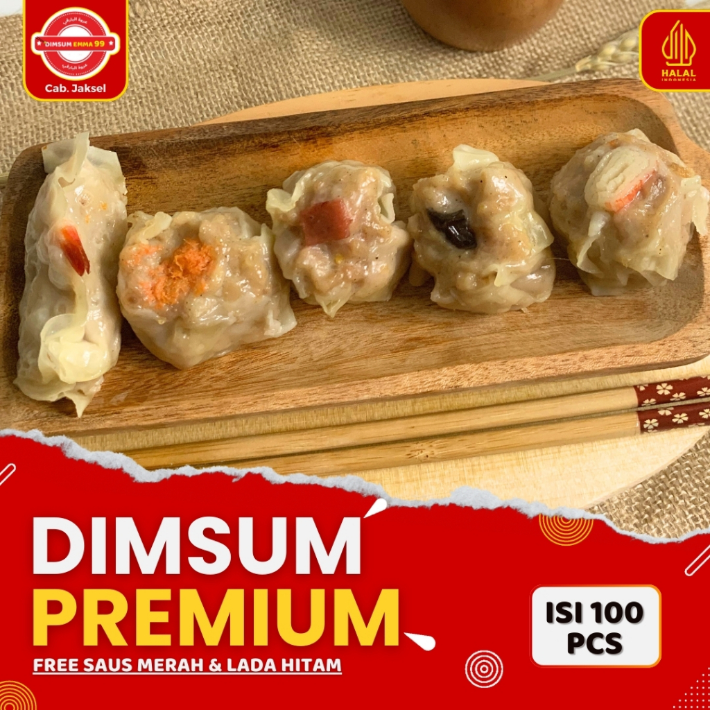 

GROSIR TERLARIS!! DIMSUM FROZEN Premium & Halal Mix isi 100pcs / GRATIS Saus Merah & Lada Hitam