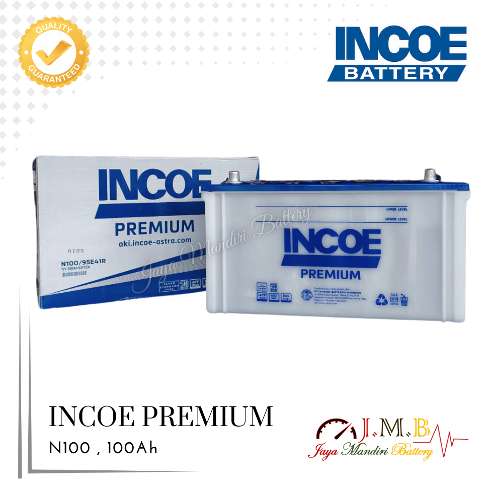 AKI GENSET INCOE PREMIUM ASTRA N100 UNTUK TRUK, GENSET, AKI HARD TOP,  BUS