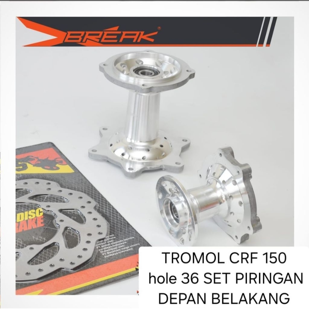*TROMOL SET KLX+PIRINGAN* TROMOL SET KLX36HOLE + PIRINGAN DEPAN DAN BELAKANG