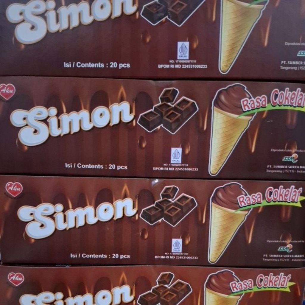 

Wafer Cone Simon rasa coklat // 20 pcs // box