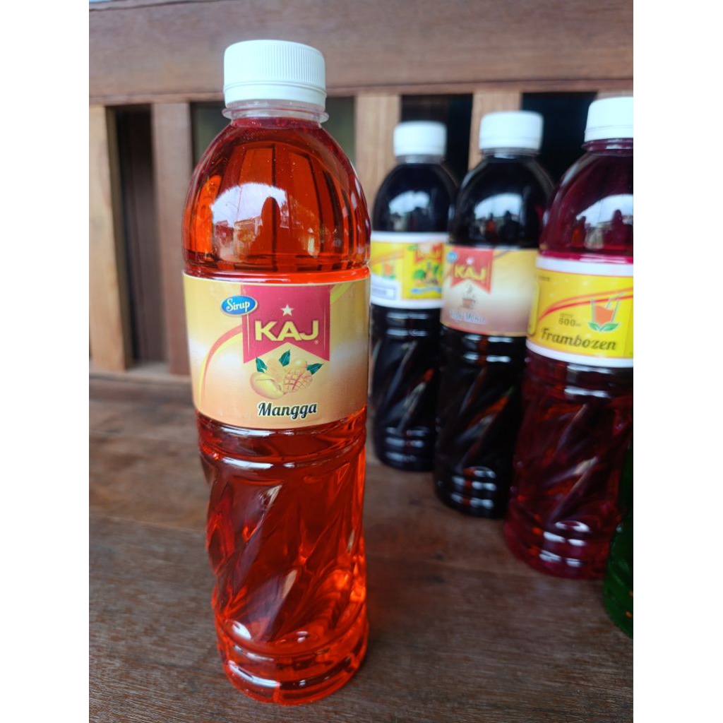 

Syrup sirup manis KAJ asli rasa buah MANGGA 600ml orange oren kental aroma segar manis sehat dari gula asli berkualitas bagus murah
