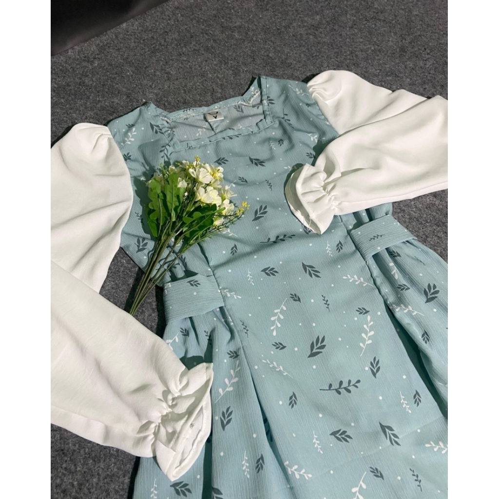 dress bunga bunga korean style wanita bunga vintage pantai panjang muslim dress hijab remaja