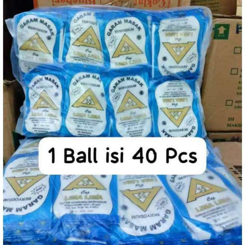

1 Ball isi 40 Pcs Garam Masak Halus Beryoudim / Garam Dapur Beryodium Kemasan 100gr