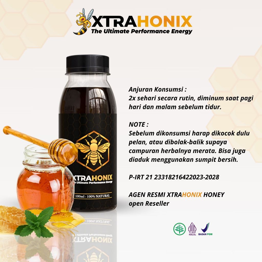Madu Kuat Dan Tahan Lama Pria Madu XTRAHONIX Herbal Original Bpom