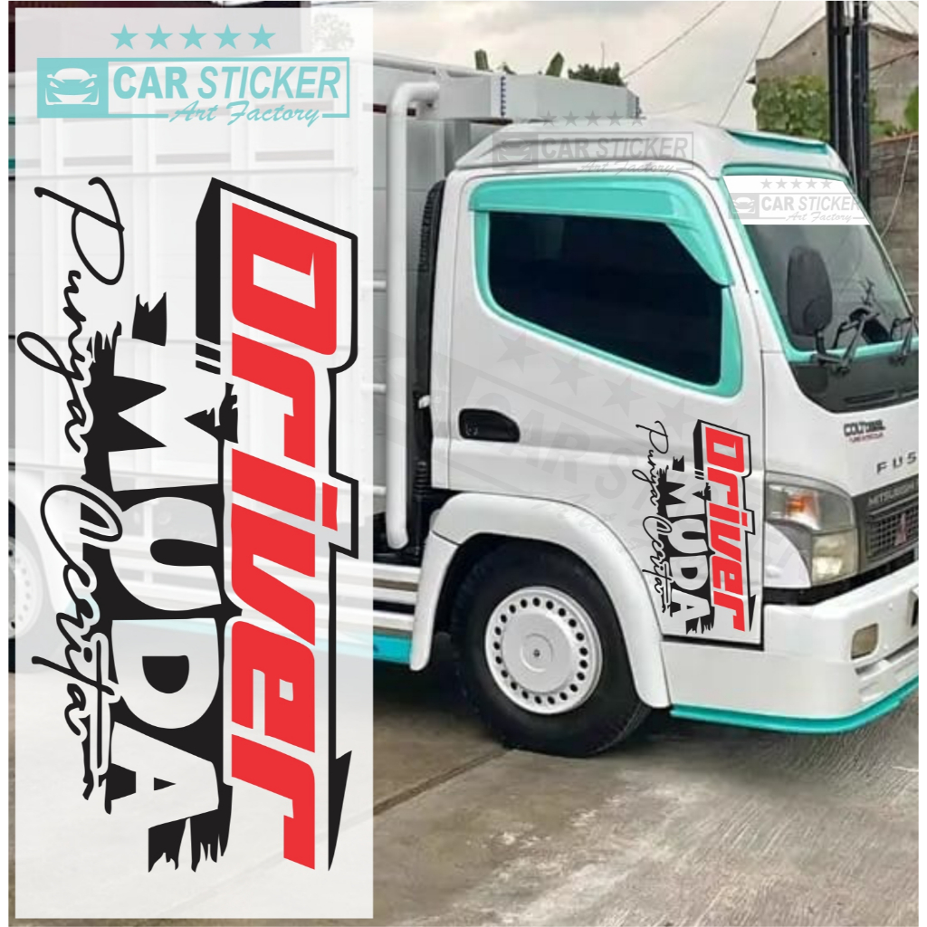 TERBARU TD44 Sticker Mitsubishi Fuso / Stiker Truck Canter / Stiker Cubin Samping Truck Canter /