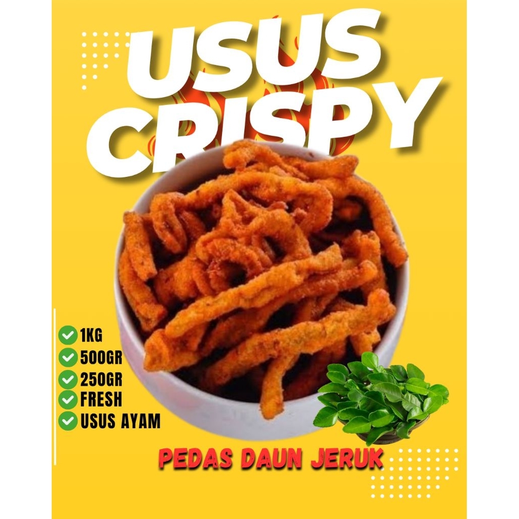 

Kripik Usus Crispy Pedas Daun Jeruk Termurah