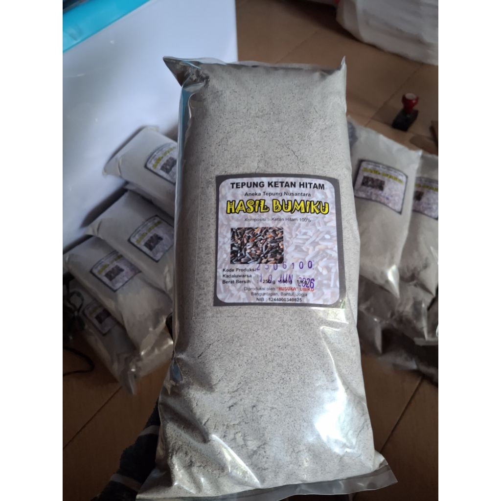 

Tepung Beras Ketan Hitam kemasan 500 gram/100 % murni beras ketan hitam/Bubuk beras ketan hitam