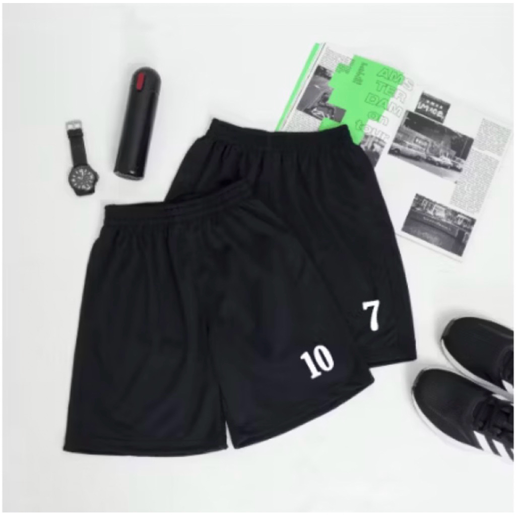 Celana Pendek Olahraga Unisex Custom Nomor Pemain Short Pants Futsal Bola Bahan Lotto Premium