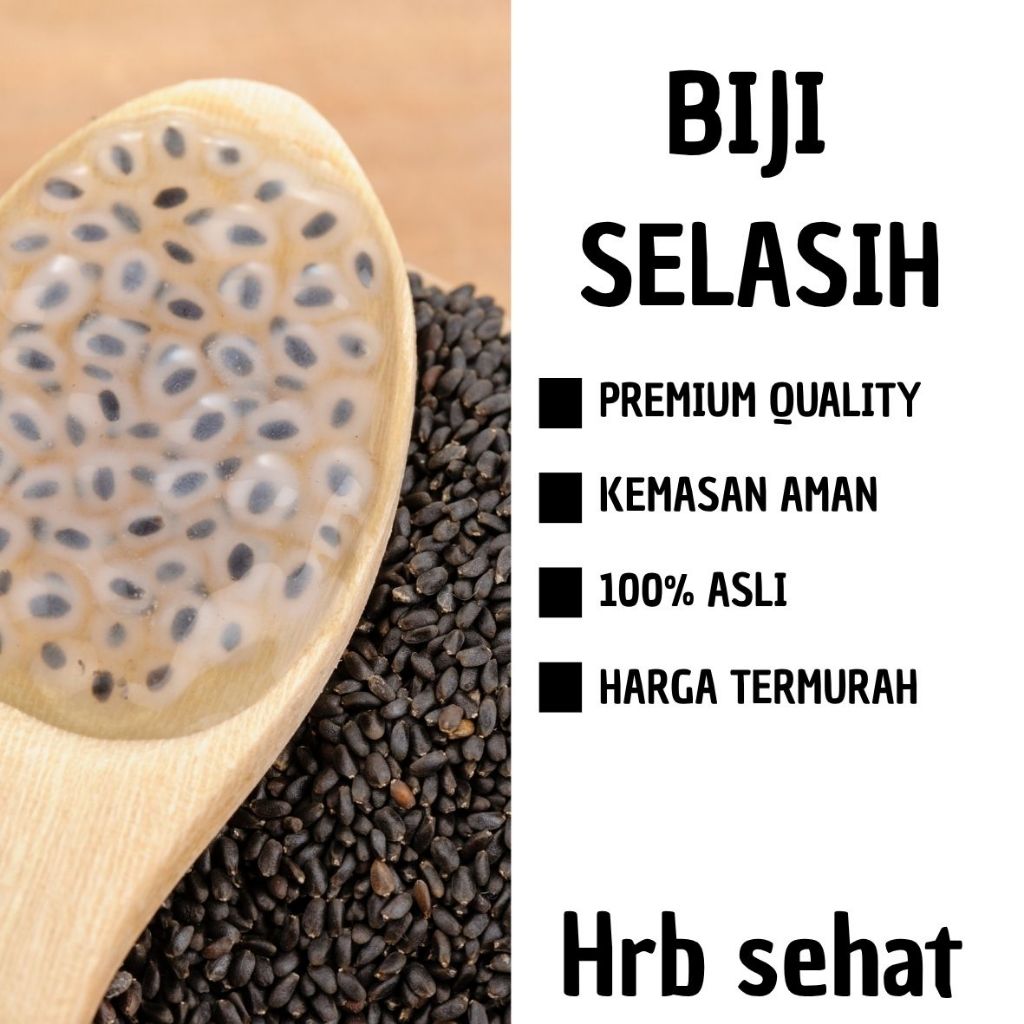 

Biji Selasih / basil seed 50gram & 100 gram GRADE SUPER