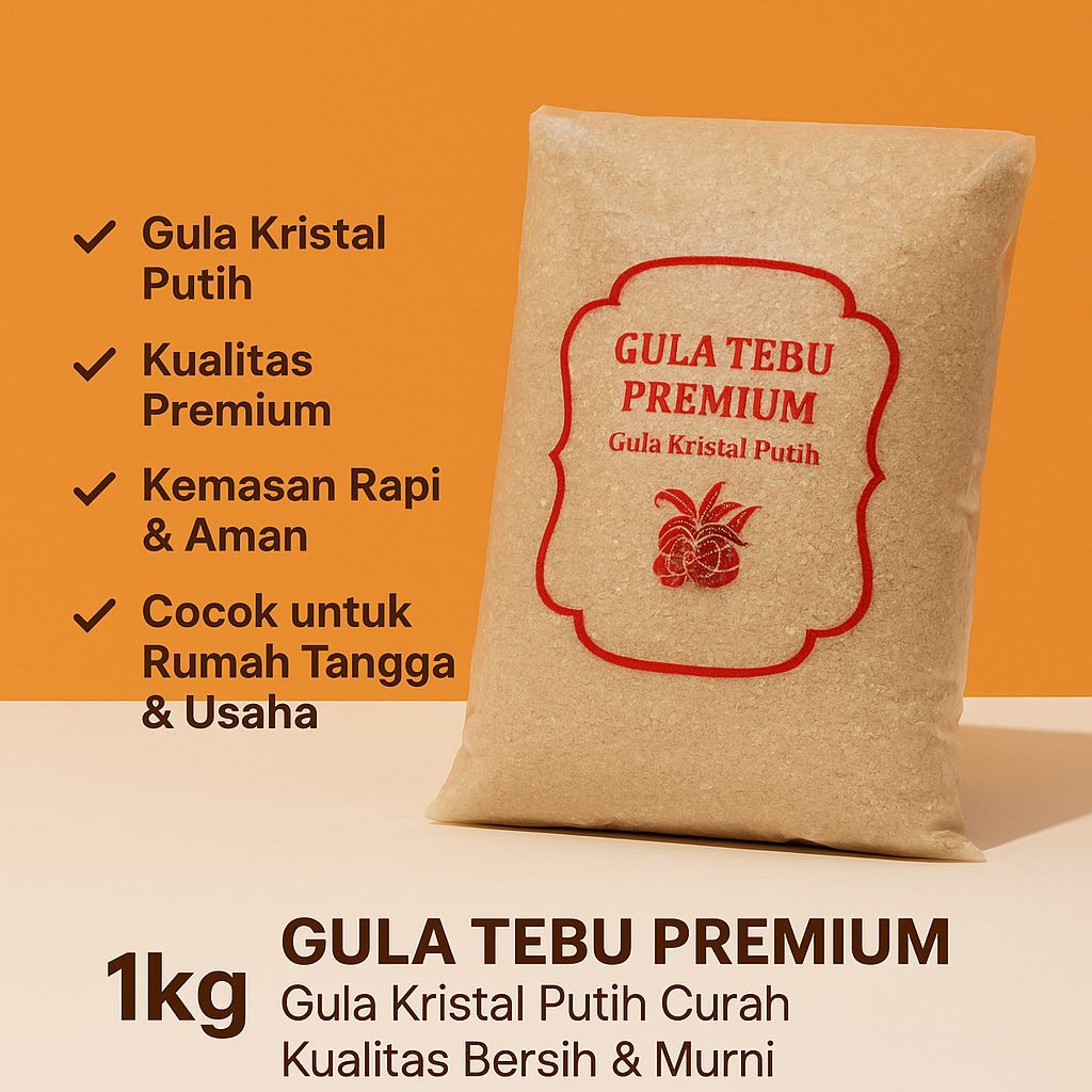 

Gula Tebu Premium 1kg – Gula Kristal Putih Curah | Kualitas Bersih & Murni