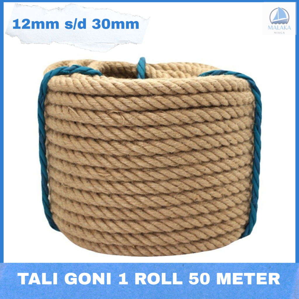 

Tali Goni 1 Roll 50 meter 12 s/d 30mm untuk kerajinan tangan, dekorasi, souvenir,garukan kucing, DIY