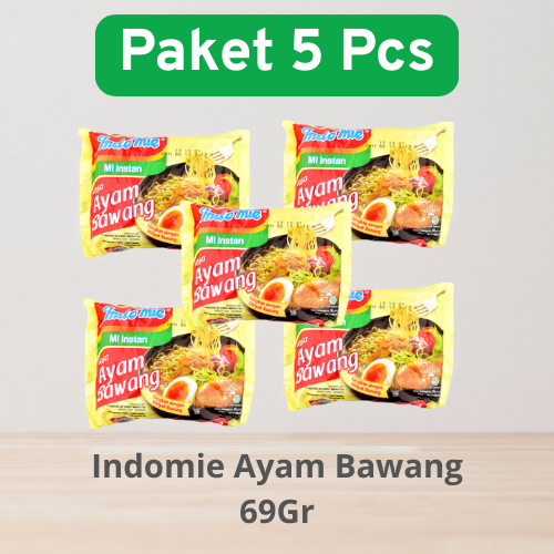 

Indomie Kuah Ayam bawang 69Gr paket 5 Pcs