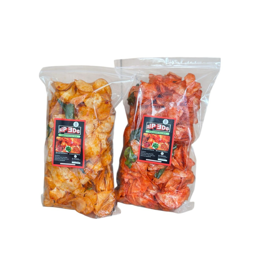 

RB Kripik Singkong Sambal Tumis Pedas Mania SIP3DE Cabe Asli DAUN JERUK Paket Hemat Sekilo Isi 2 Bks