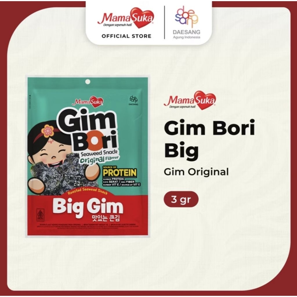 

Mamasuka - Gim Bori Big Gim Original 3 gr / gim bori