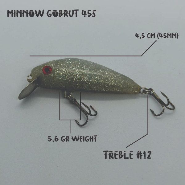 CF Lure Minnow Gobrut 4,5 Cm Umpan Mancing Casting Ikan Hampala, Bader, Mj, Tarpon, Gt, Dll