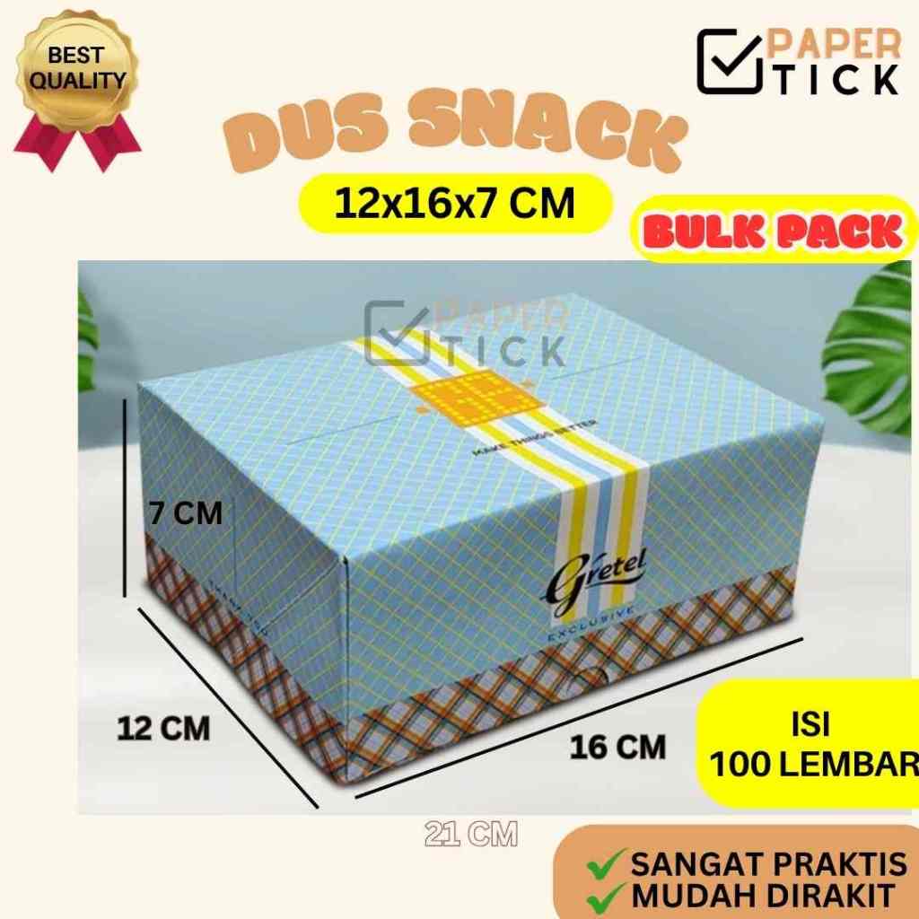 

(BULK PACK isi 100 lembar) Dus Nasi Dus Snack Motif BIRU / Box Kue / Snack Box 12 x 16 x 7 CM / 12x16x7 CM