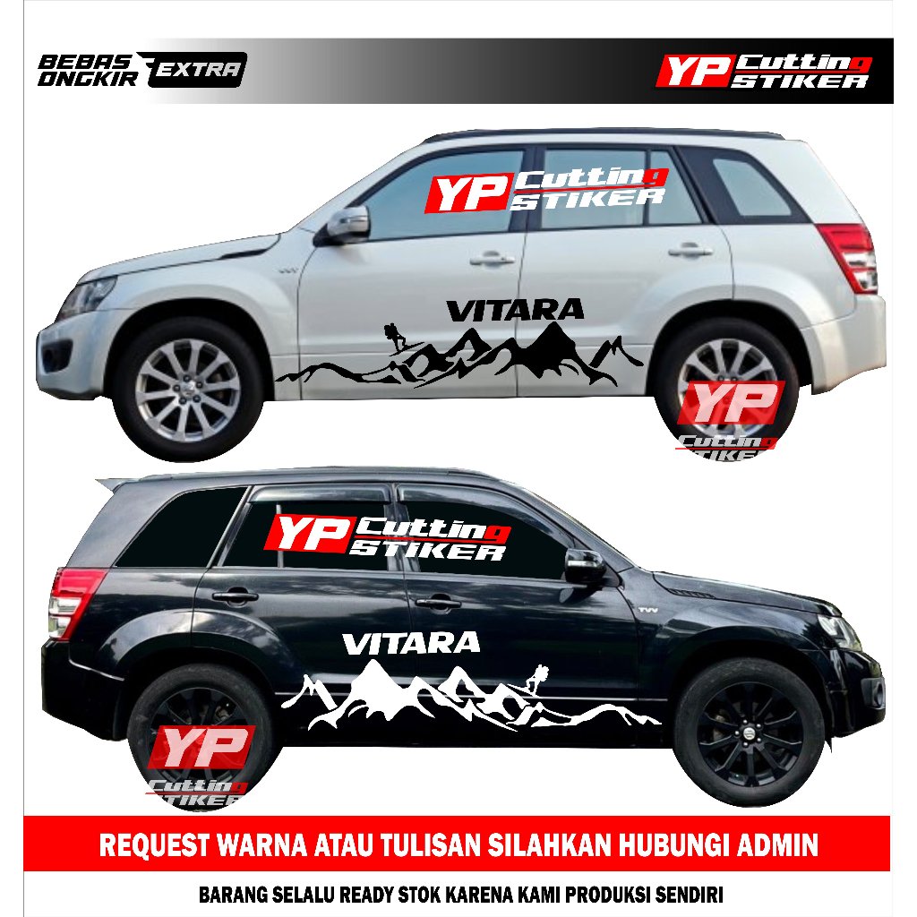 Sticker mobil suzuki grand vitara pendaki gunung stiker mobil grand vitara terbaru sticker list mobi