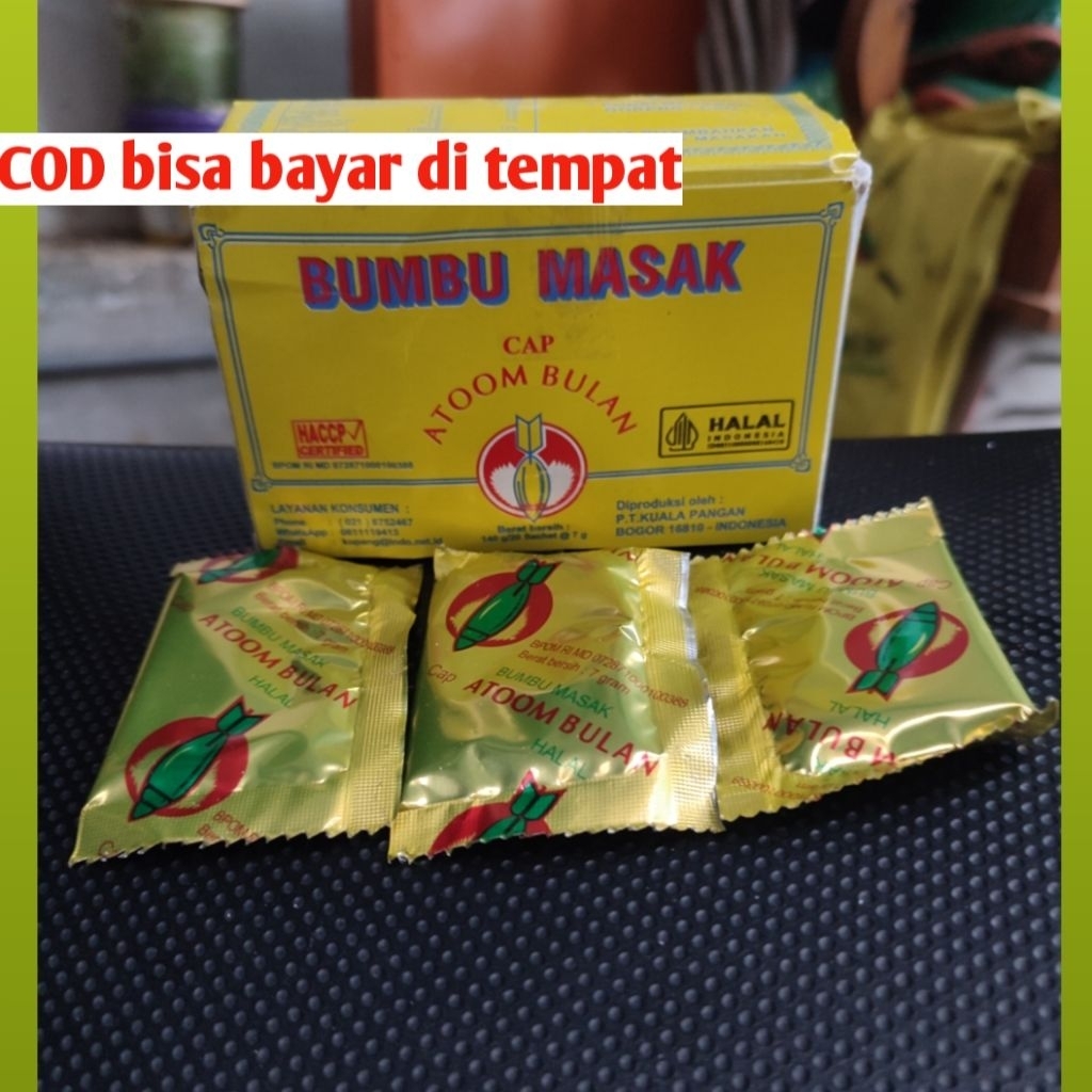 

bumbu atom bulan 1 dus isi 20 saset