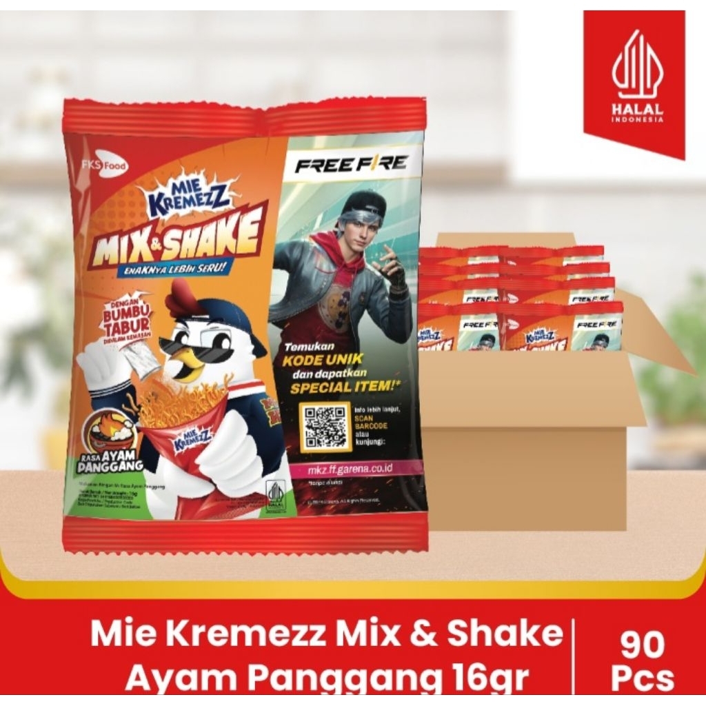 

remezz Mix & Shake - Ayam Panggang - 1 Karton (9renceng) - 90 Pcs - 16gr