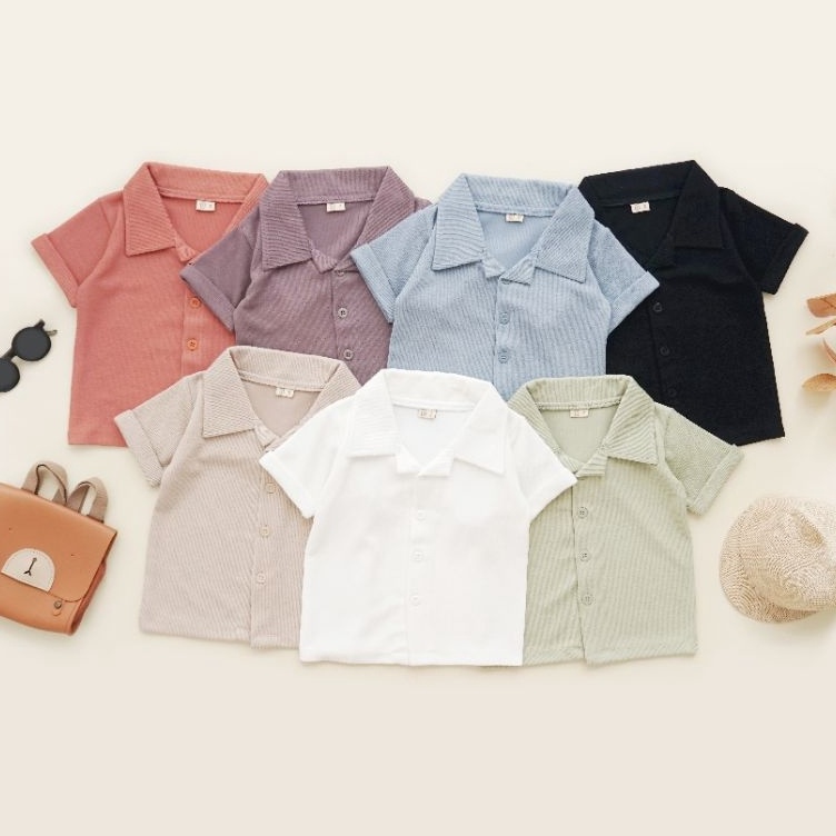 KODE B85W SACHIO SHIRT  Promo 55 Baju Anak Kemeja Premium Atasan Kerah Anak LakiLaki  Perempuan 15 T