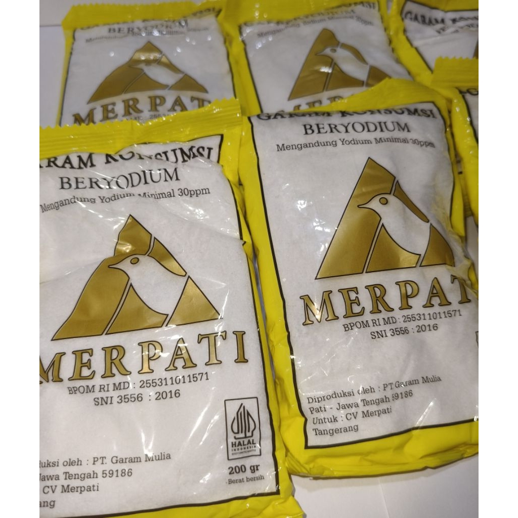 

PAKET HEMAT GARAM KONSUMSI BERYODIUM MERPATI 200gr isi 6 pcs