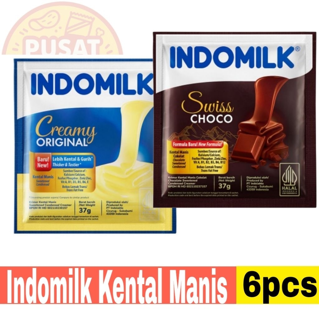 

Susu Kental Manis Indomilk Rasa Vanilla / Cokelat 37gr Pack isi 6pcs