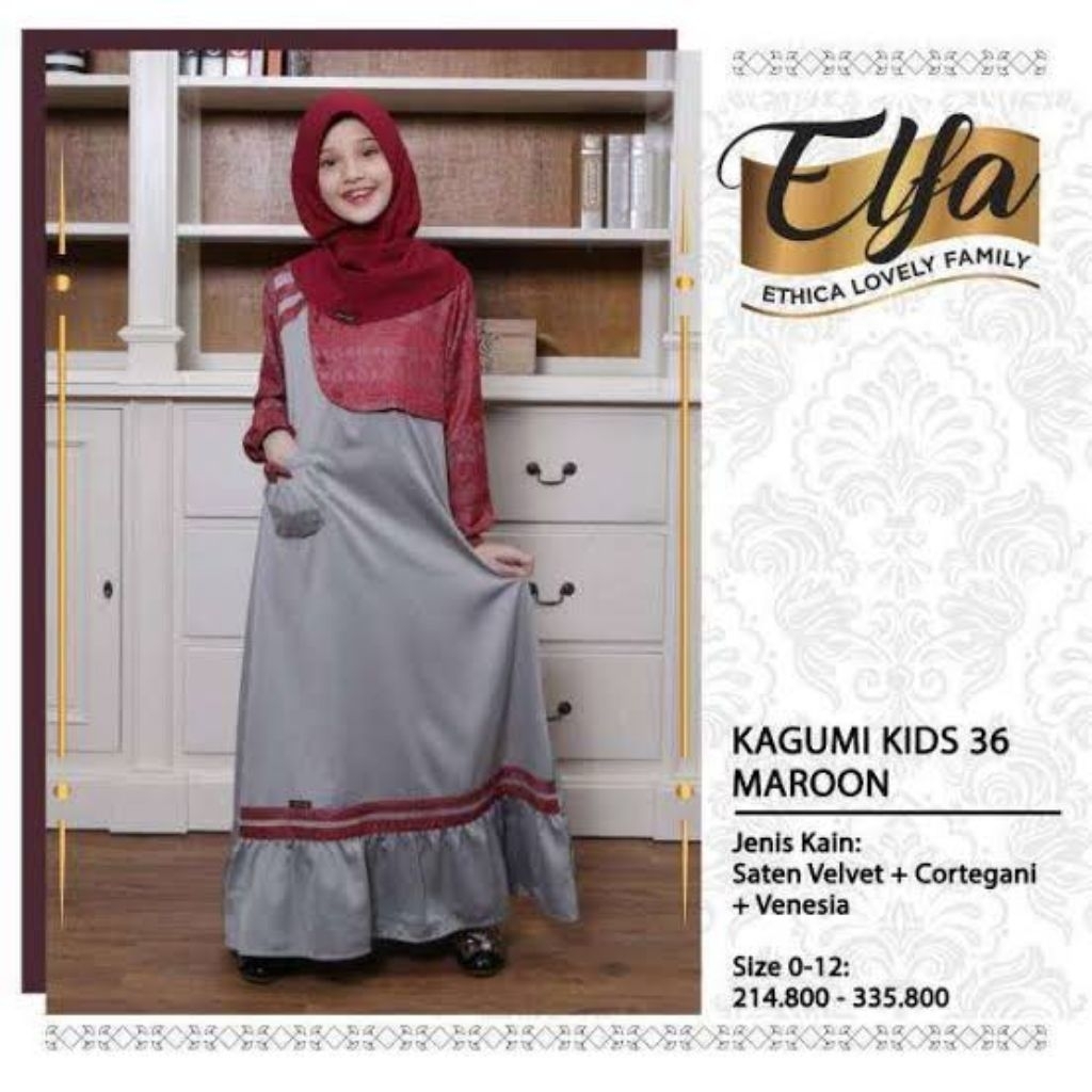 ETHICA KAGUMI KIDS 36 GAMIS ANAK