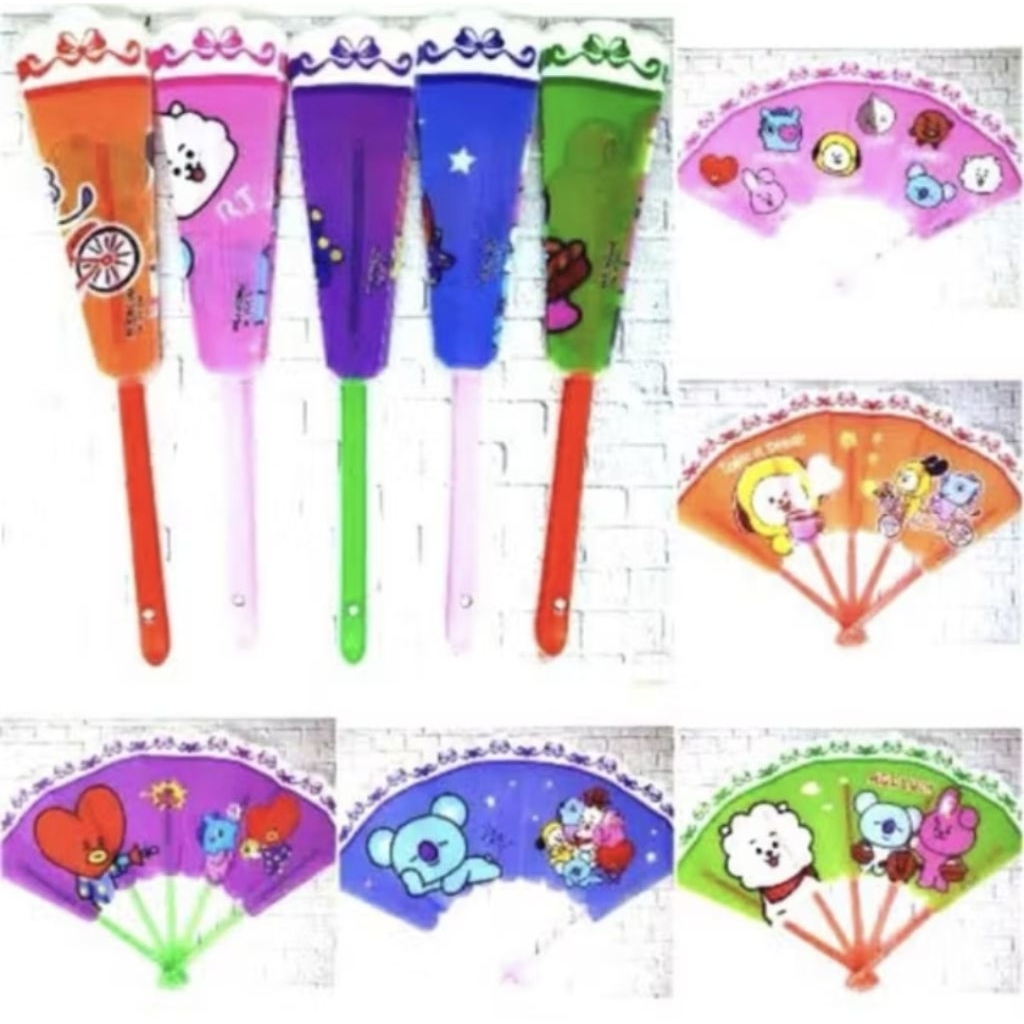 Kipas Lipat Plastik Ukuran Besar / Kipas Lipat Karakter Anak / Kipas Lipat besar