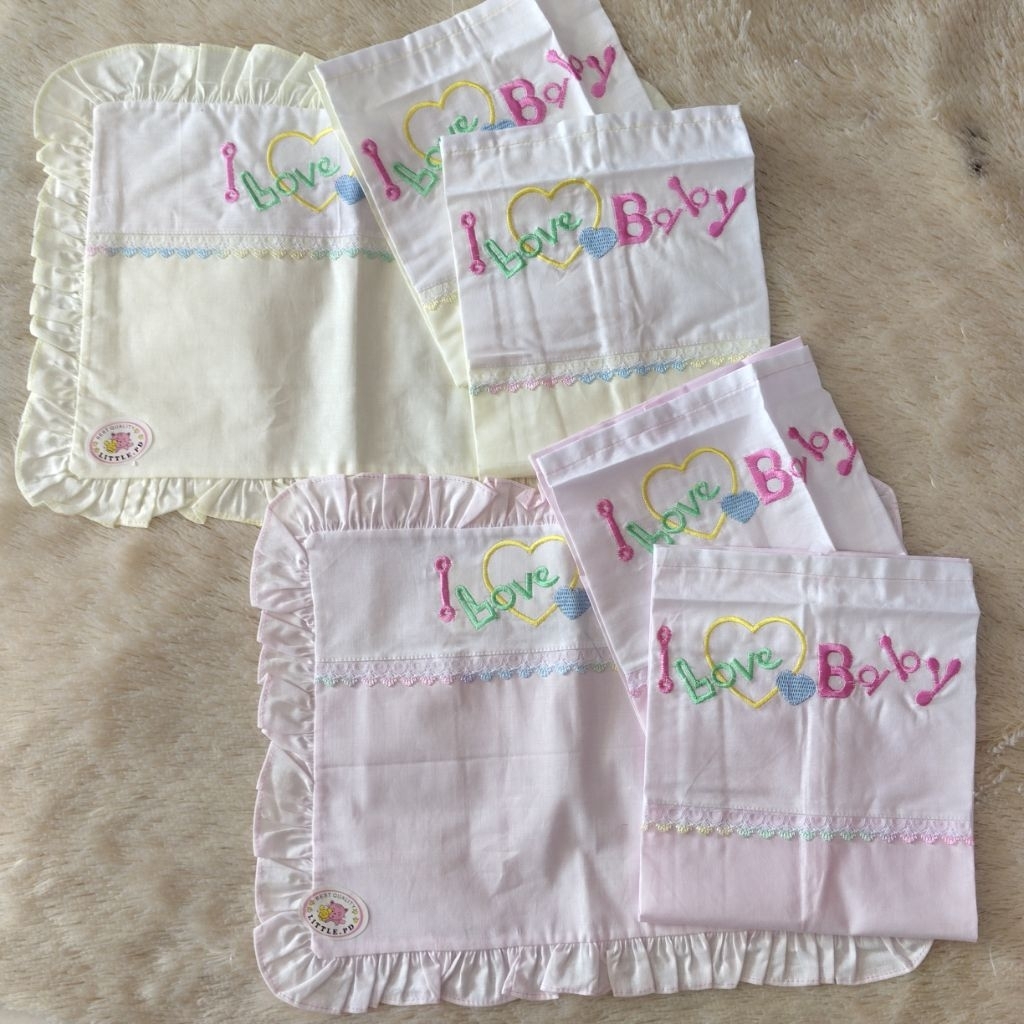 (ABGStore) Set Sarung Bantal Dan Guling Bayi / Sarung Bantal Dan Guling Untuk Anak / 1 Sarung Bantal
