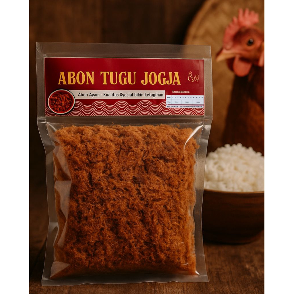 

ABON TUGU JOGJA, ABON AYAM 100%, PREMIUM, HALAL, 10 GR