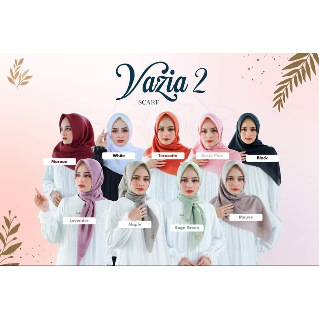 Hijab Square segi empat - VAZIA 2 SQUARE BY LINA LIVIA | Bahan Voal premium