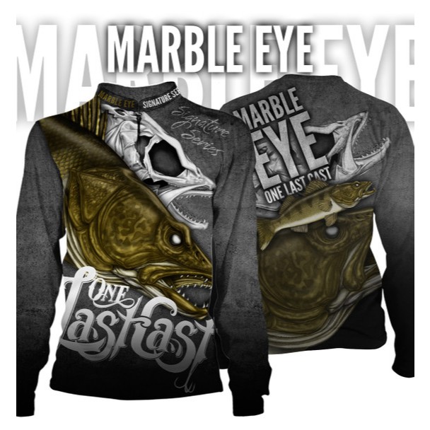Hoodie Mancing Hooded Fishing Marble Eye Men's Fishing Jersey - Walleye -  One Last Cast
