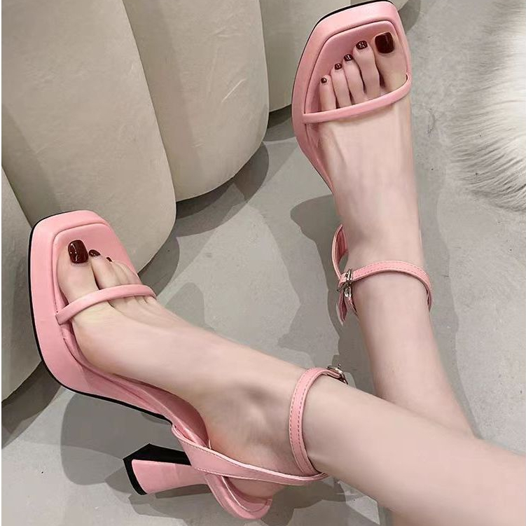 Jelly Shoes Bossy Top Heels / Heel Sendals Hak Wanita 5380 (Size: 35 - 40)