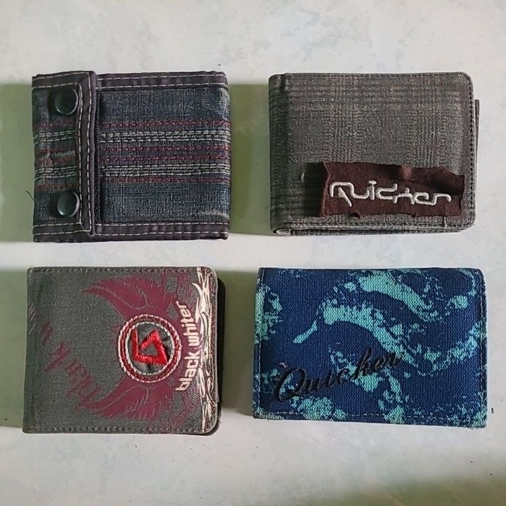 Dompet Wallet Pria / Wanita Lipat Kecil Bodypack Quicker Unik 2 Slot Atas Bawah Blue Army