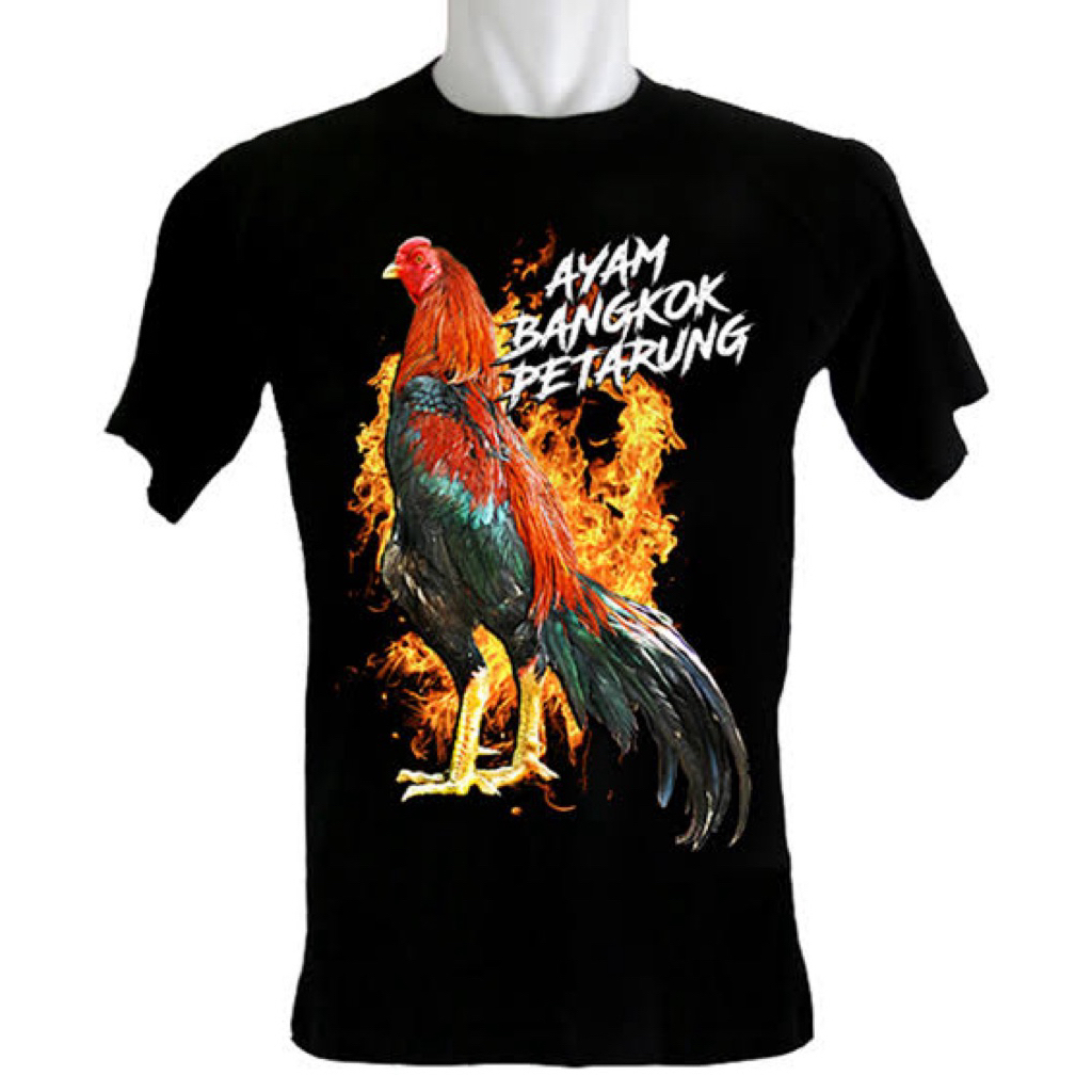 KAOS-TSHIRT AYAM ADUAN AYAM BANGKOK PETARUNG