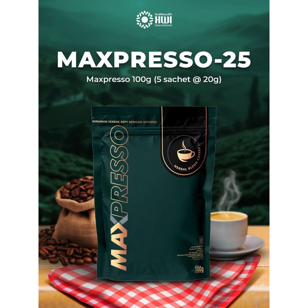 

KOPI MAXPRESSO HWI ISI 5 SACHET 100% Original BPOM MUI