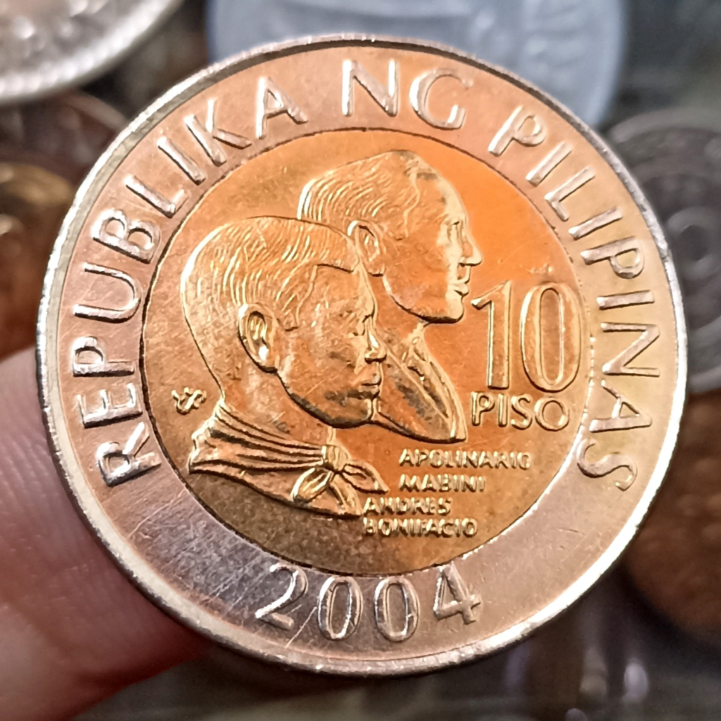 Koin Kuno Bimetal Philipina 10 Piso