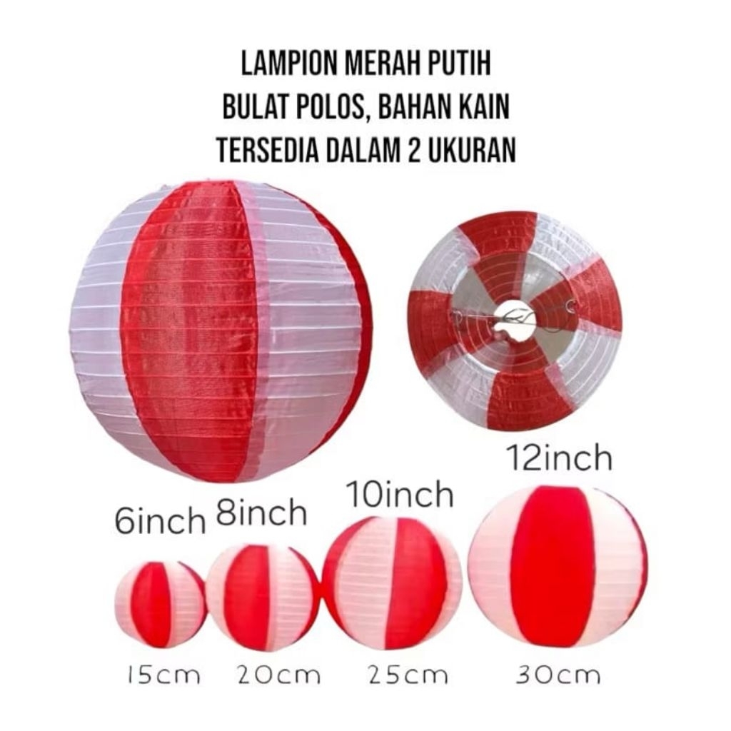 lampion merah putih kain / dekorasi 17 agustus kemerdekaan /lampion 17 Agustus