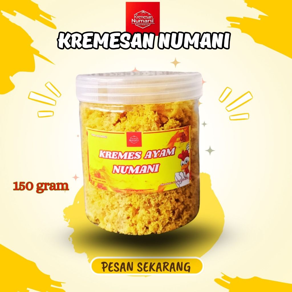 

Kremes Ayam (Kremesan Numani) 150 gram | Crispy | Non MSG | Non Pengawet | Gurih Asin | Cemilan