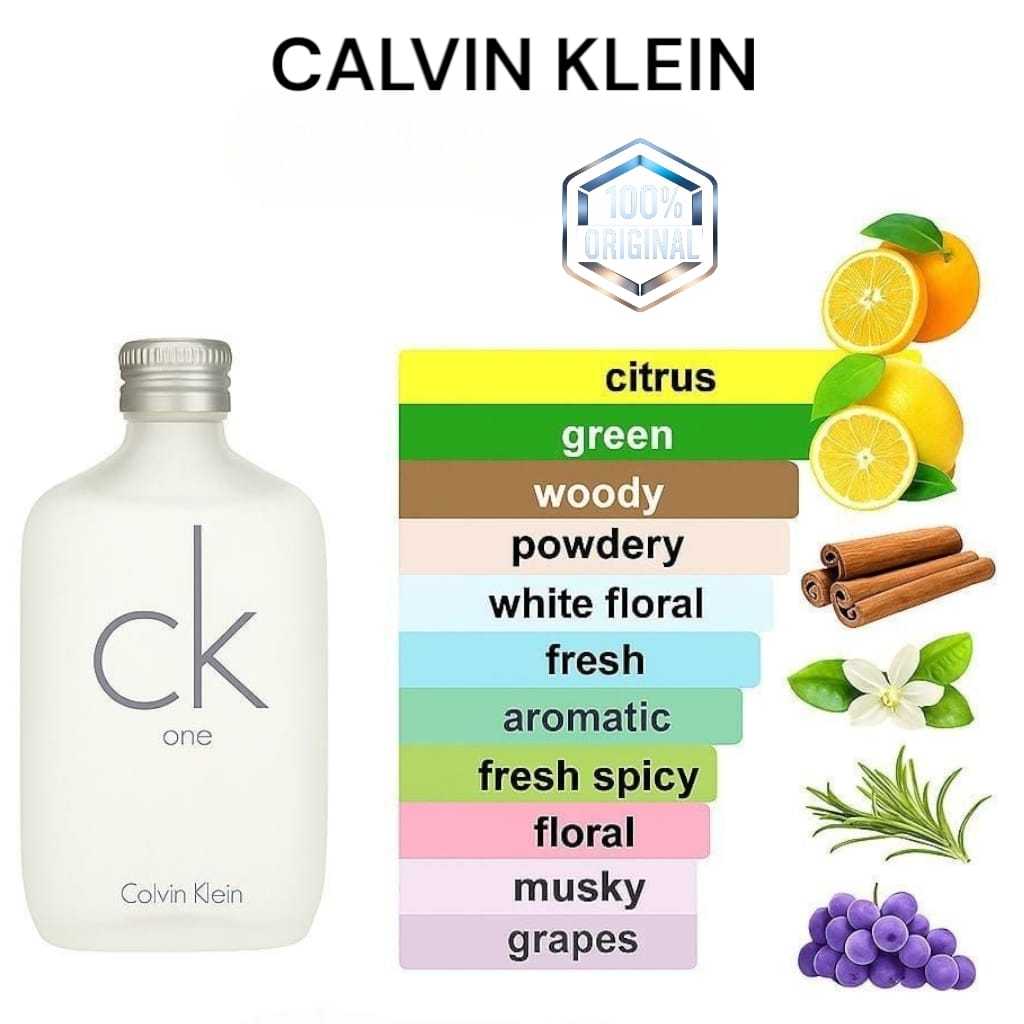 [ ORIGINAL 100% ] Calvin Klein CK One Unisex 100 ML (kemasan lengkap dengan kotak ) Parfum cewe dan 
