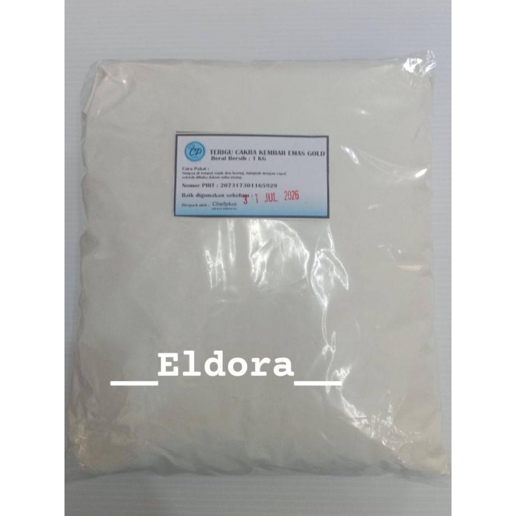 

Terigu Cakra Kembar Emas Gold 1Kg Repack