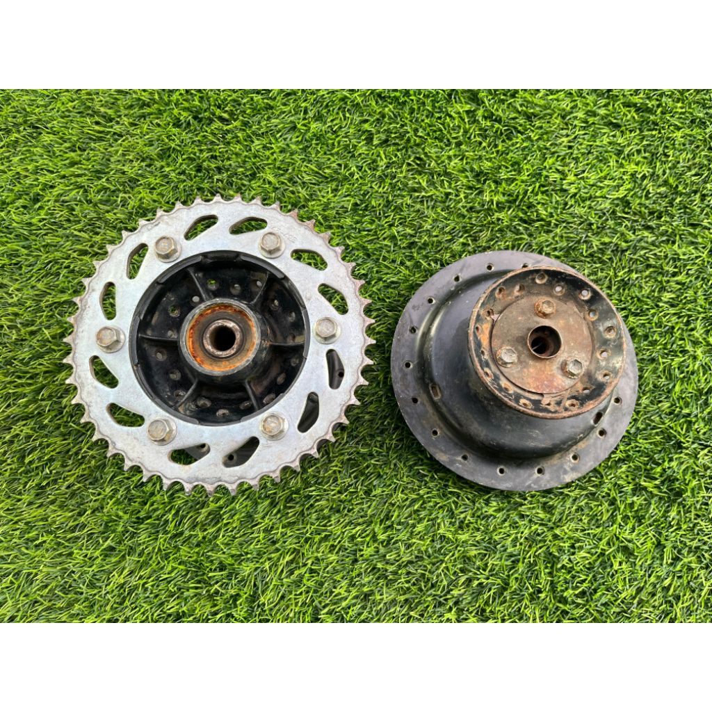 Tromol trombol set depan belakang Suzuki ts 125 second copotan original utuh