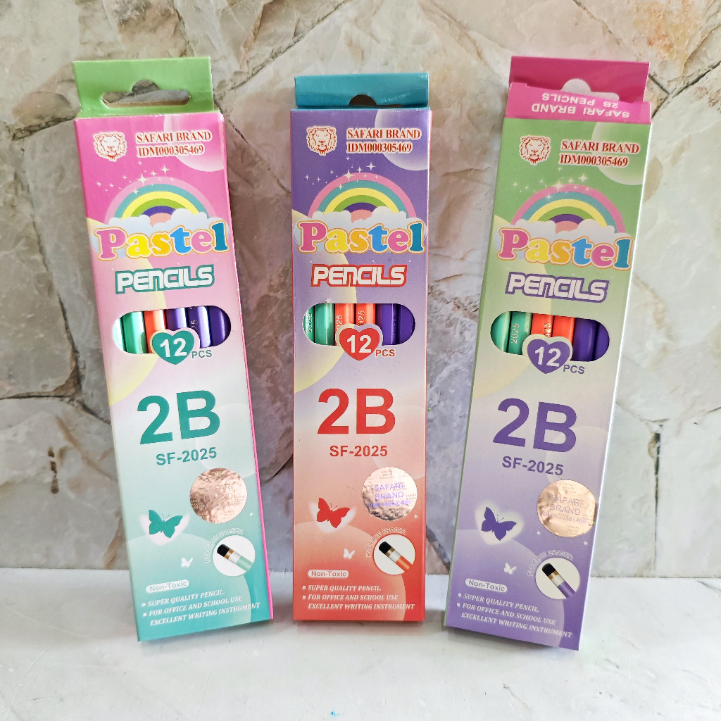 

SELUSIN ( 12 BIJI ) Pensil 2B Pastel Safari
