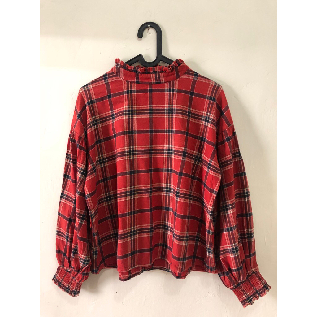 Kemeja Wanita Kotak-kotak Shiny brand matahari