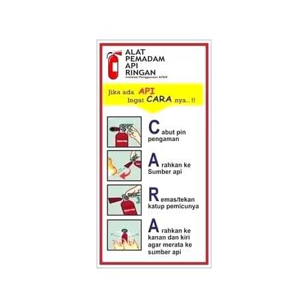 

STICKER SIGN LABEL K3 RAMBU CARA PNGGUNAAN APAR 15X30CM PEMADAM API