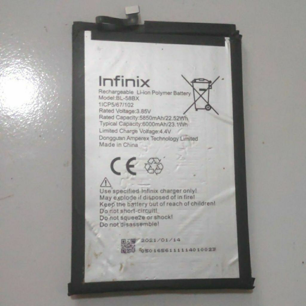 batre ori cabutan infinix hot 9 play