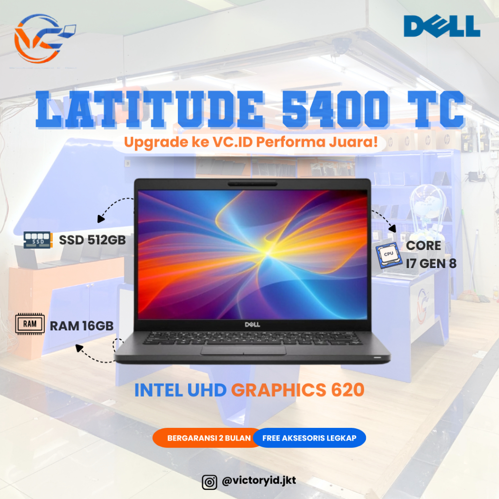 DELL LATITUDE 5400 CORE I7 GEN 8 RAM 16GB SSD 512GB